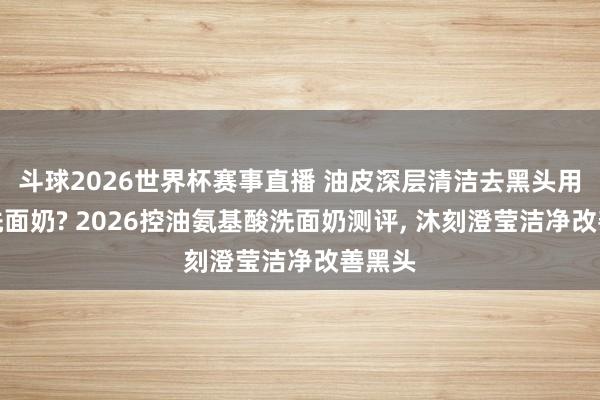 斗球2026世界杯赛事直播 油皮深层清洁去黑头用什么洗面奶? 2026控油氨基酸洗面奶测评, 沐刻澄莹洁净改善黑头