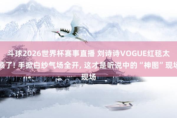 斗球2026世界杯赛事直播 刘诗诗VOGUE红毯太顶了! 手掀白纱气场全开, 这才是听说中的“神图”现场