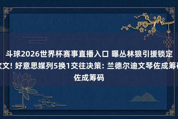 斗球2026世界杯赛事直播入口 曝丛林狼引援锁定欧文! 好意思媒列5换1交往决策: 兰德尔迪文琴佐成筹码