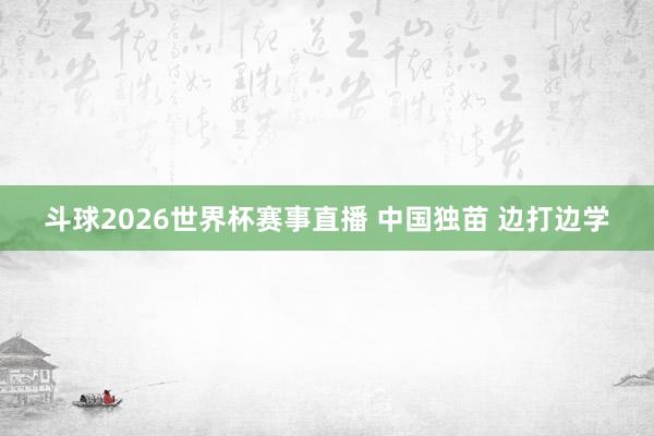斗球2026世界杯赛事直播 中国独苗 边打边学