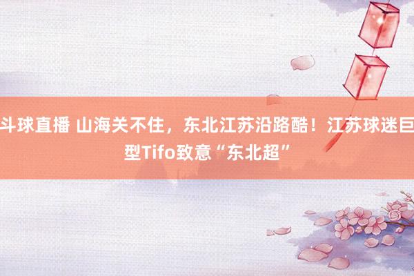 斗球直播 山海关不住,东北江苏沿路酷!江苏球迷巨型Tifo致意“东北超”