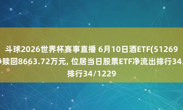 斗球2026世界杯赛事直播 6月10日酒ETF(512690)遭净赎回8663.72万元， 位居当日股票ETF净流出排行34/1229